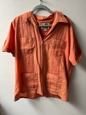 The Genuine Haband Guayabera Men's Size L  Cuban Shirt